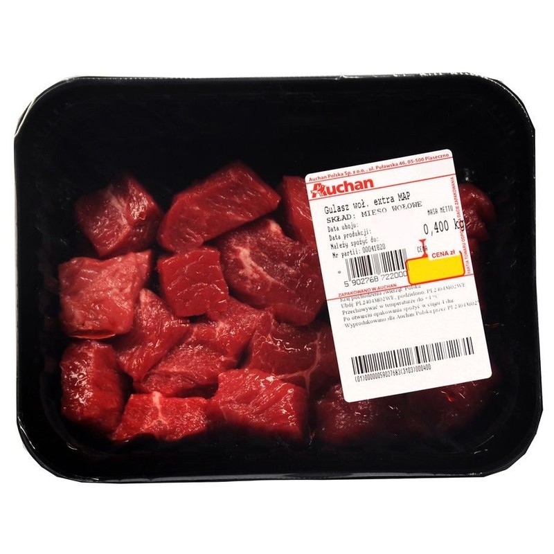 Gulasz wołowy extra MAP Auchan 400 g