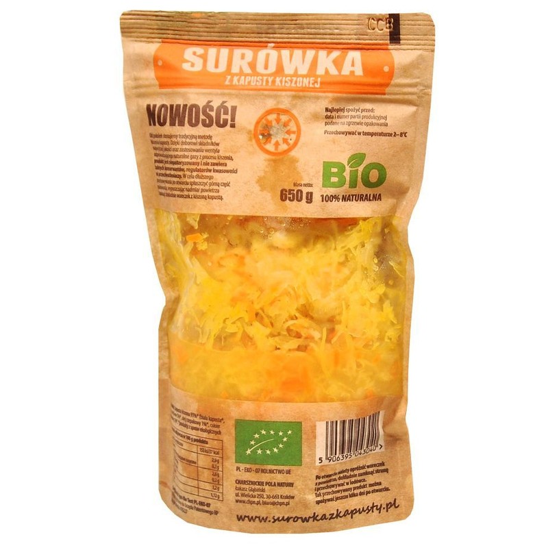BIO Surówka z kapusty kiszonej Charsznickie Pola Natury 650 g