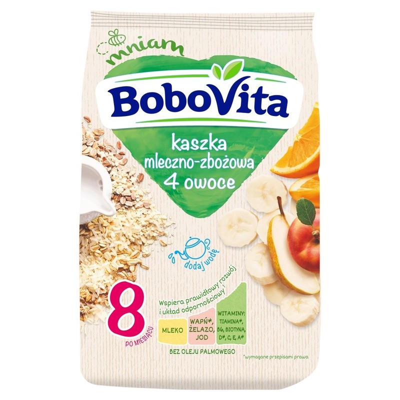 Kaszka mleczno-zbożowa 4 owoce BoboVita 230 g