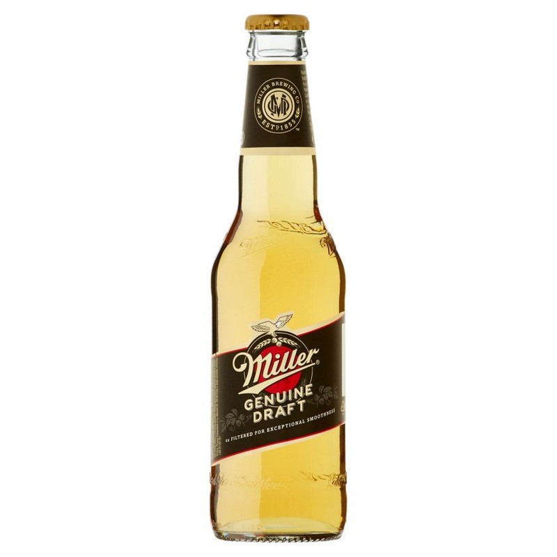 Piwo jasne lager Genuine Draft alk. 4.7% obj. Miller 330 ml