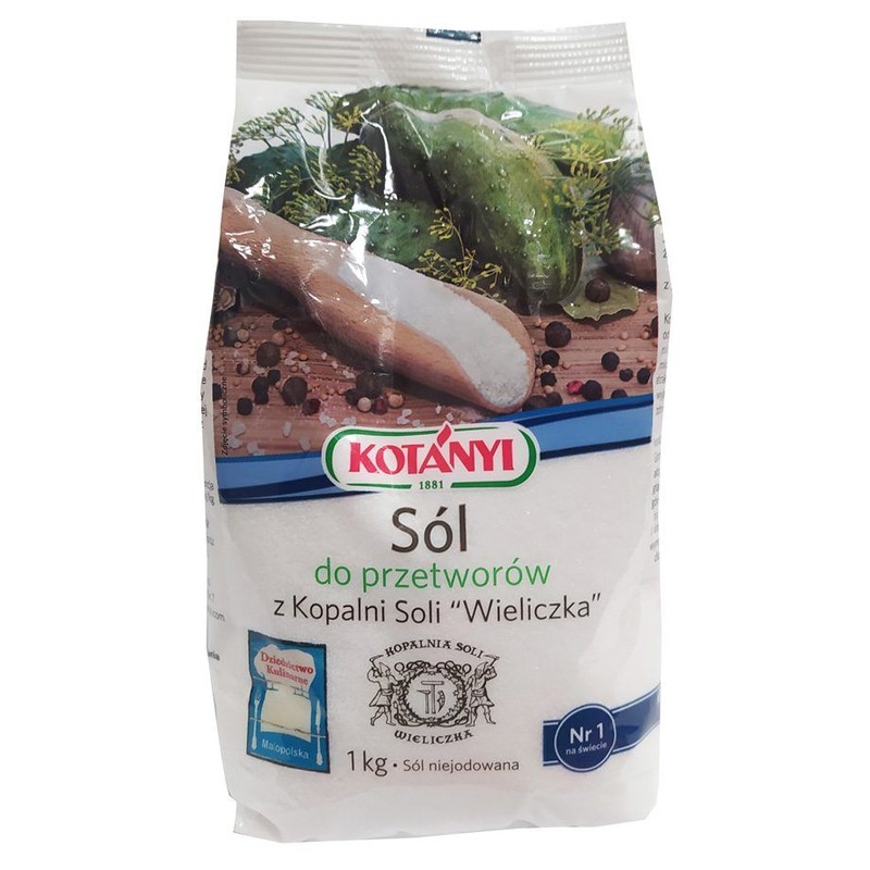Sól do przetworów niejodowana   Kotányi 1 kg