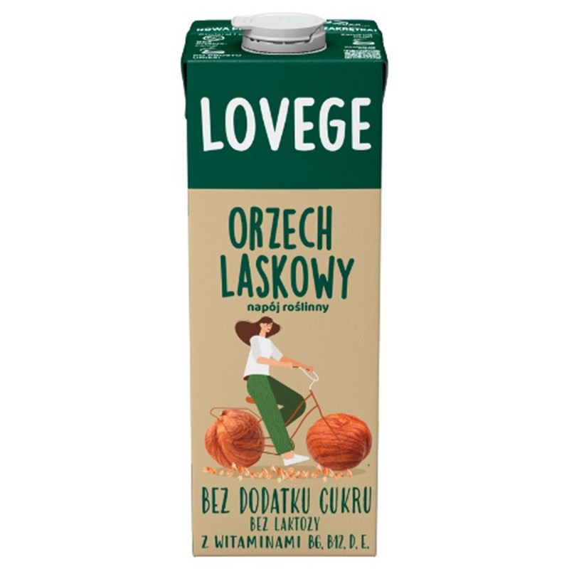 Napój owsiano-orzechowy bez laktozy Lovege 1 l