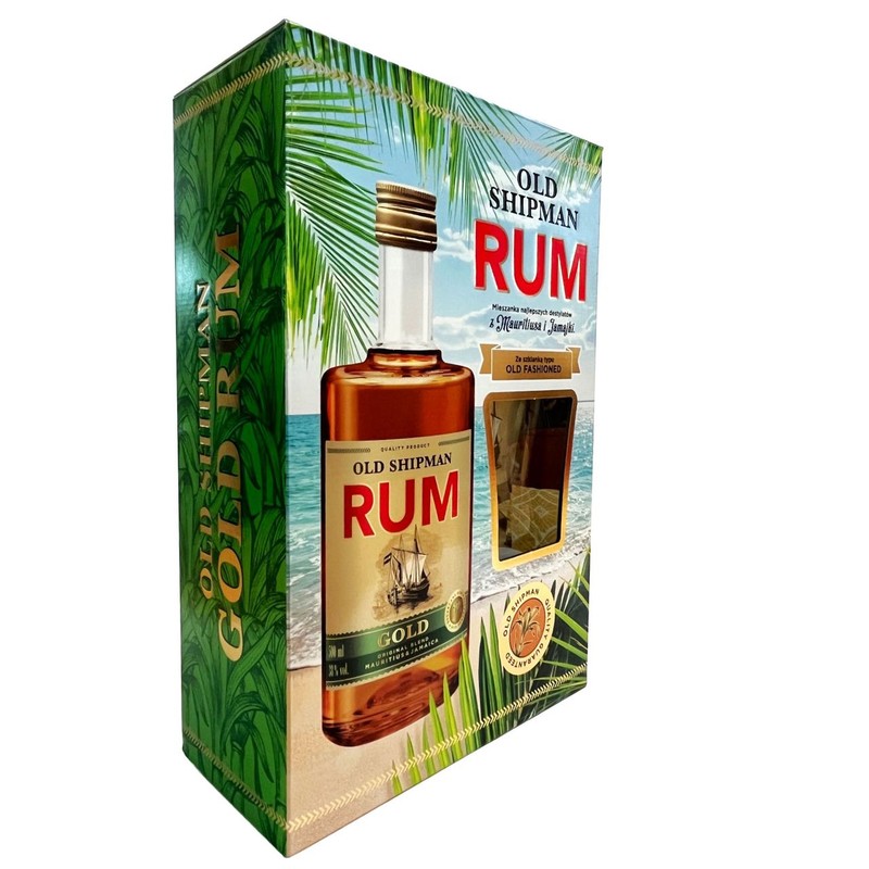 Rum Gold alk. 38,0% + szklanka Old Shipman 500 ml