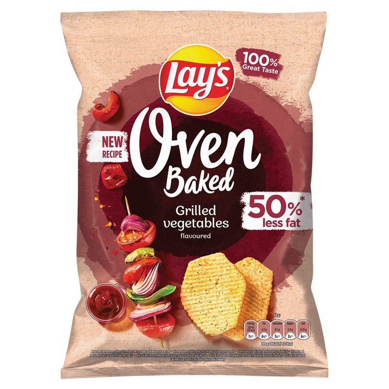 Chipsy Oven Baked grillowane warzywa Lay's 110 g