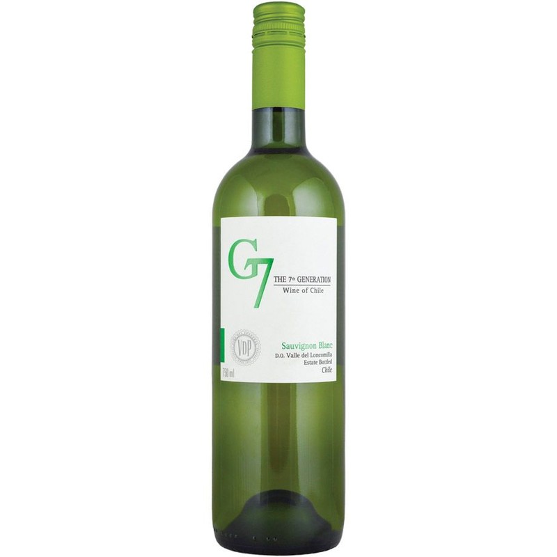 Wino chilijskie białe wytrawne Sauvignon Blanc alk. 12,0% obj. G7 750 ml