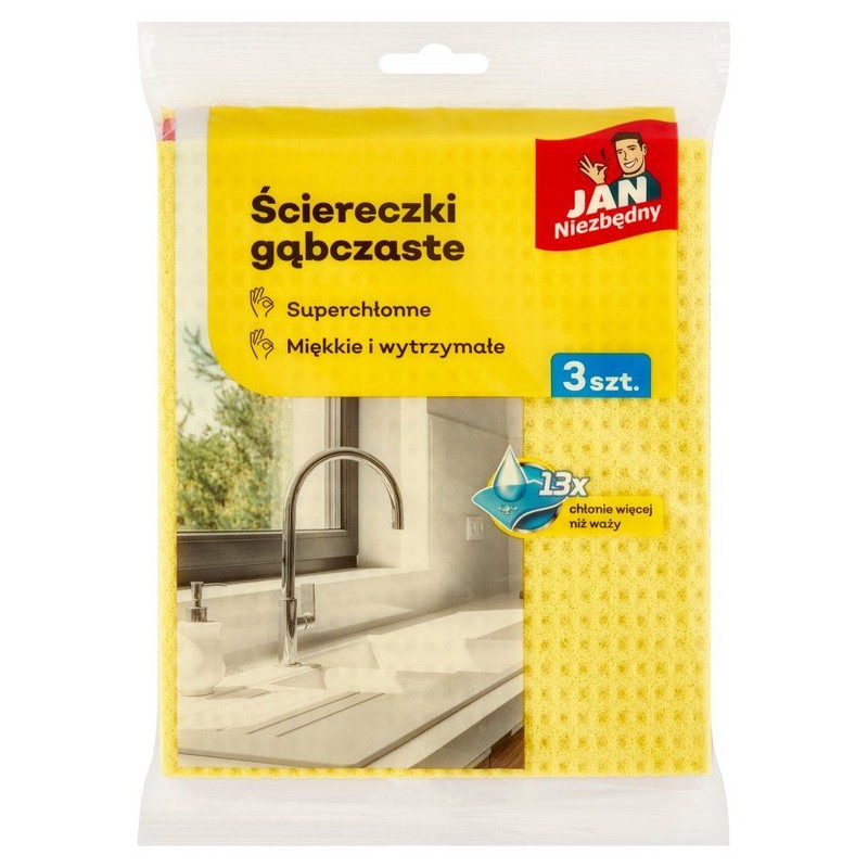 Zmywak gąbczasty Jan Niezbędny 3 sztuki