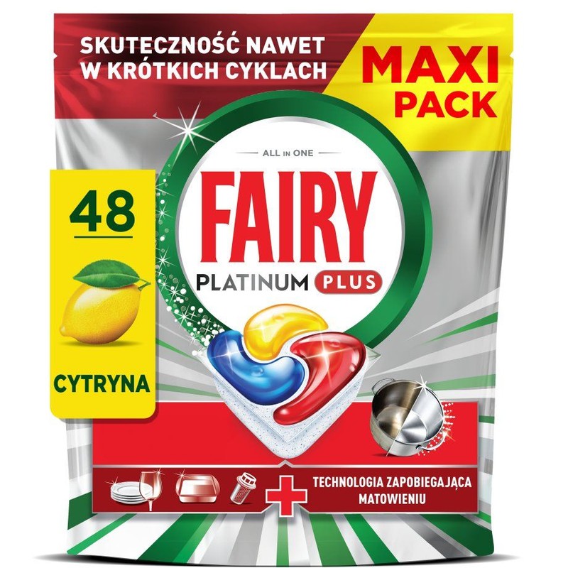 Tabletki do zmywarki Platinum+ Lemon Fairy 48 sztuk