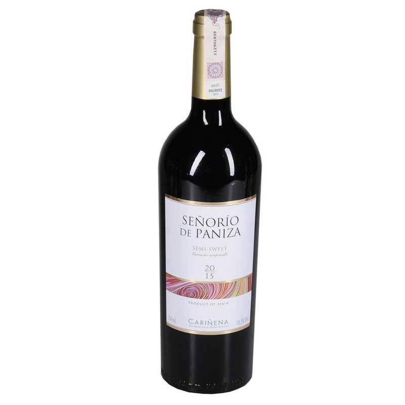 Wino hiszpańskie czerwone półsłodkie Tinto Semi Dulce alk. 13,0% obj. Senorio de Paniza 750 ml