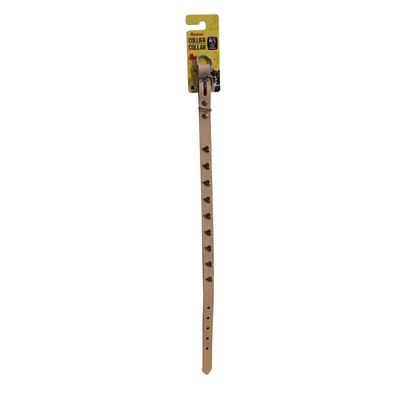 Skórzana obroża 2 x 40-48 cm Auchan 1 sztuka