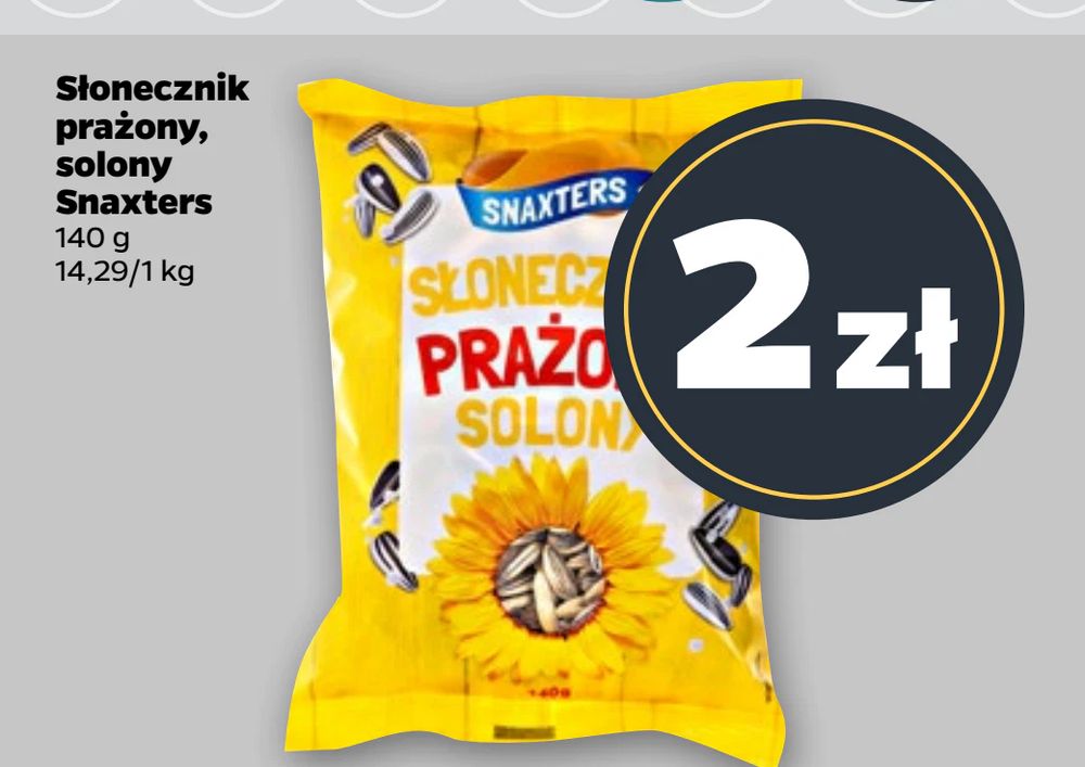 Słonecznik prażony, solony Snaxters