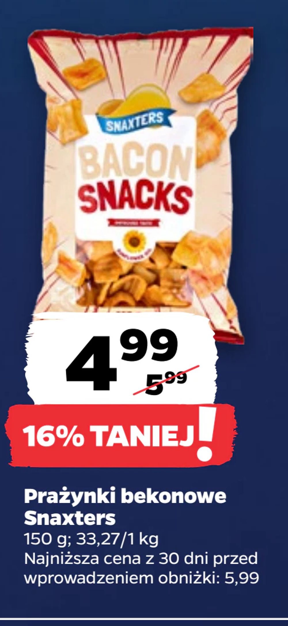 Prażynki bekonowe Snaxters