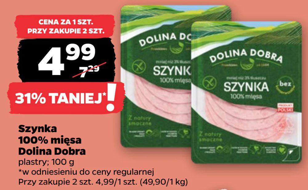 Szynka 100% mięsa Dolina Dobra