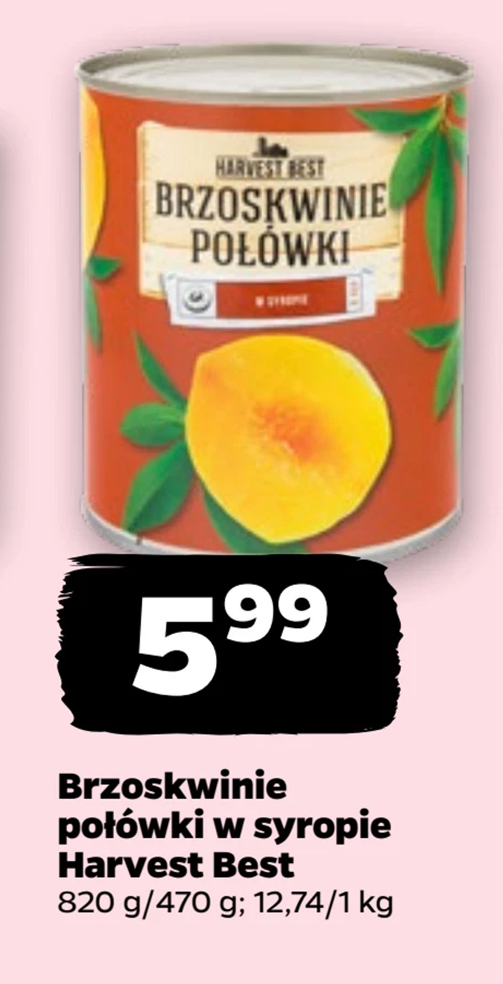 Brzoskwinie połówki w syropie Harvest Best