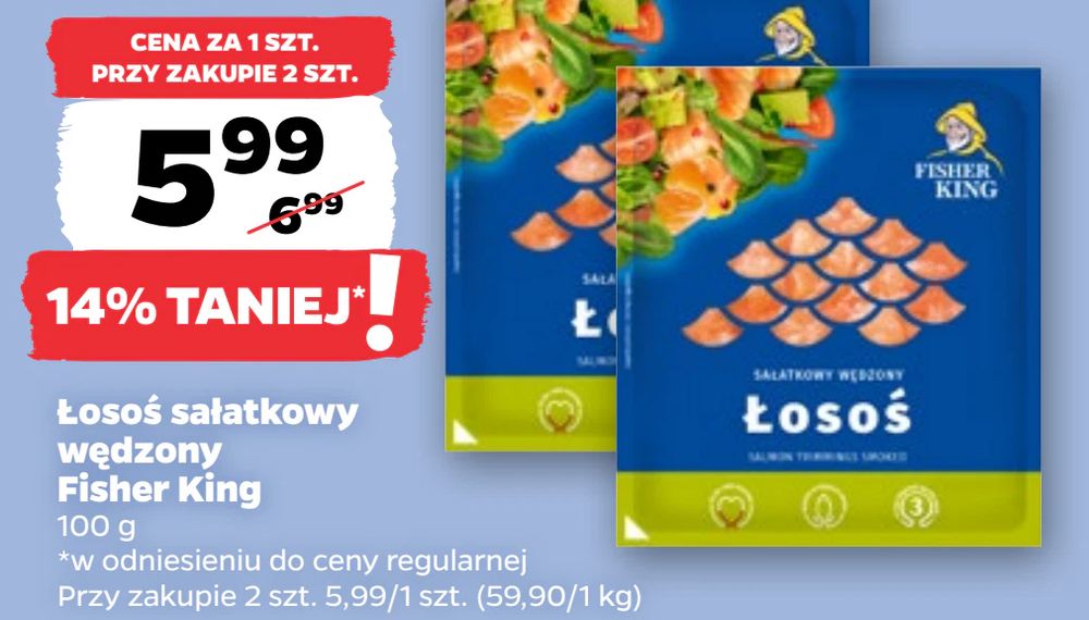 Łosoś sałatkowy wędzony Fisher King