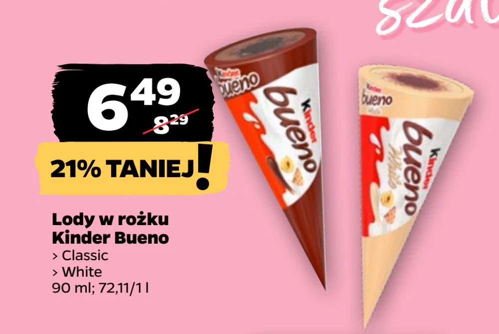 Lody w rożku Kinder Bueno