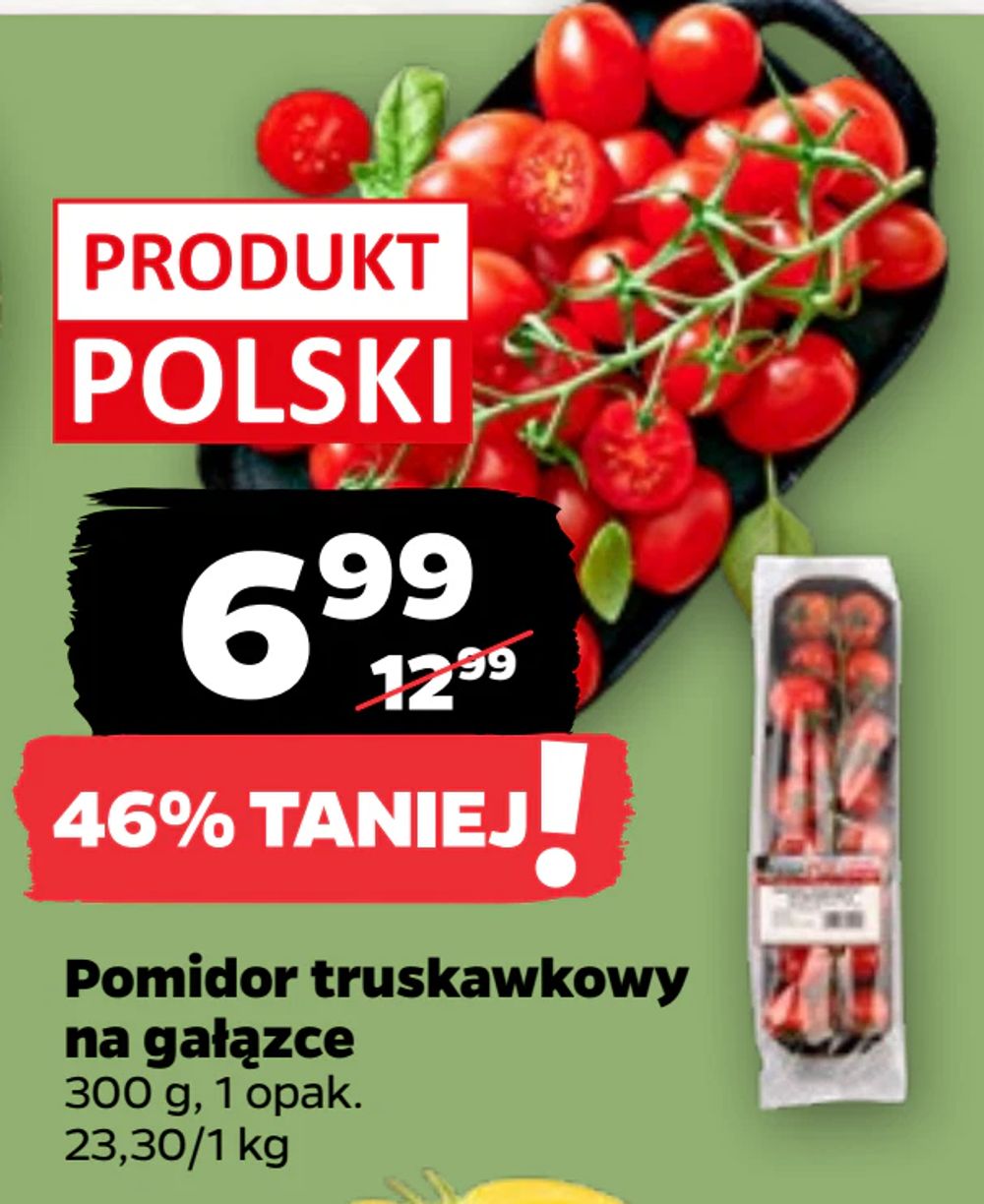 Pomidor truskawkowy na gałązce