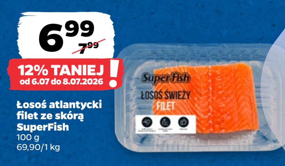 Łosoś atlantycki filet ze skórą SuperFish