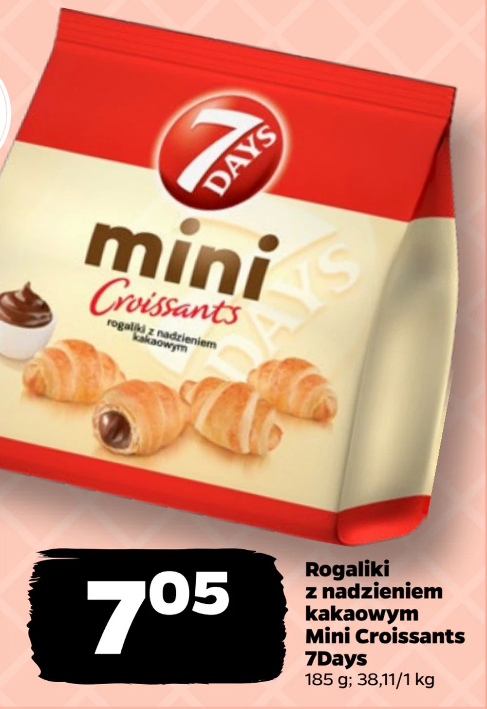 Rogaliki z nadzieniem kakaowym Mini Croissants 7Days