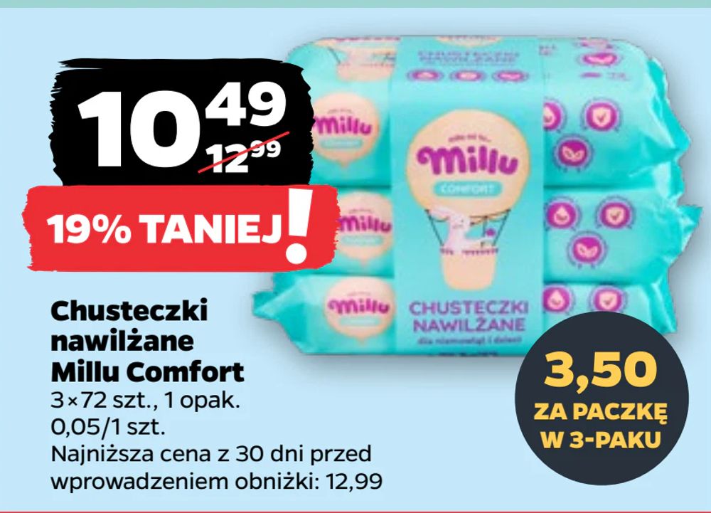 Chusteczki nawilżane Millu Comfort