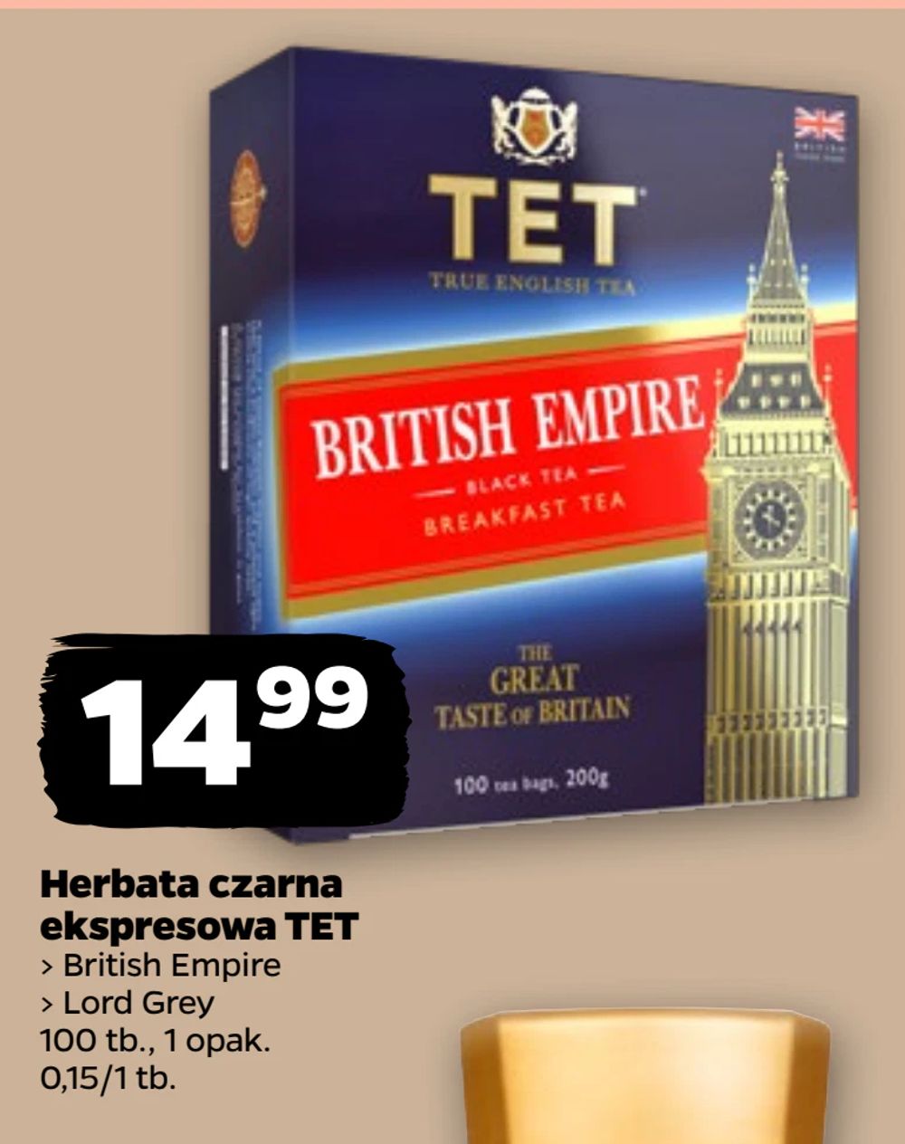 Herbata czarna ekspresowa TET