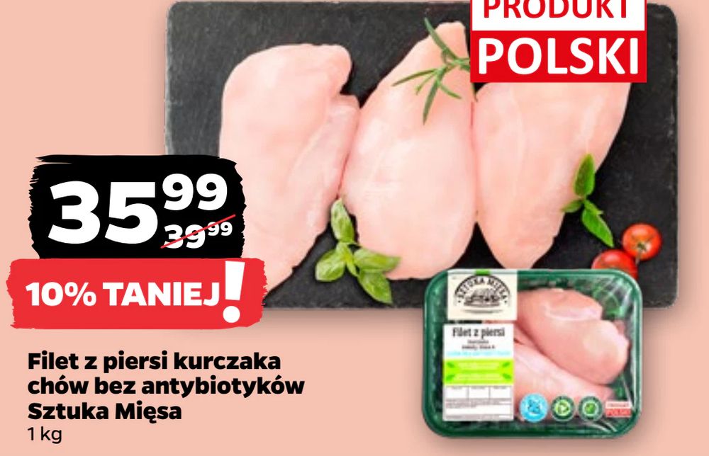 Filet z piersi kurczaka chów bez antybiotyków Sztuka Mięsa