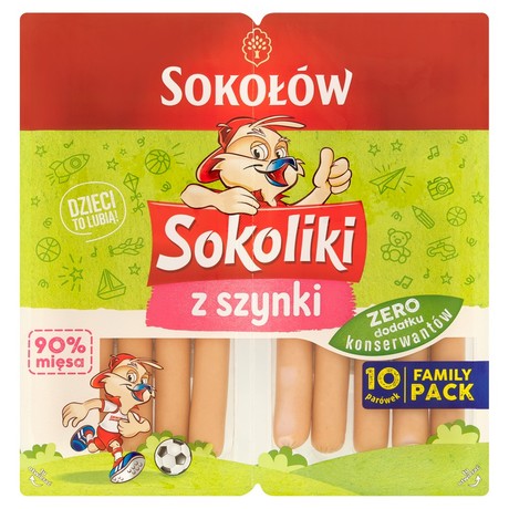 Sokołów Sokoliki Paróweczki z szynki 260 g (2 x 130 g)