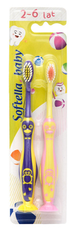 Softella Baby Szczoteczka do zębów 2Pack 2-6lat