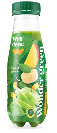 Well Done Smoothie jabłko-mango-banan-szpinak 300 ml