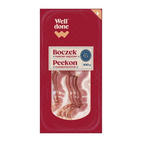 Well Done boczek wędzony parzony 100 g