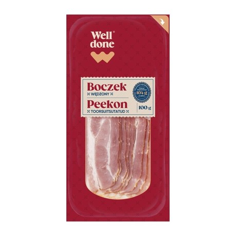 Well Done Boczek wędzony 100 g