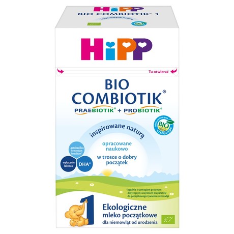 HiPP 1 BIO Combiotik Ekologiczne mleko początkowe dla niemowląt od urodzenia 550 g