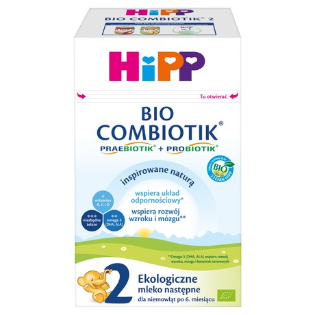 HiPP 2 BIO Combiotik Ekologiczne mleko następne dla niemowląt po 6. miesiącu 550 g