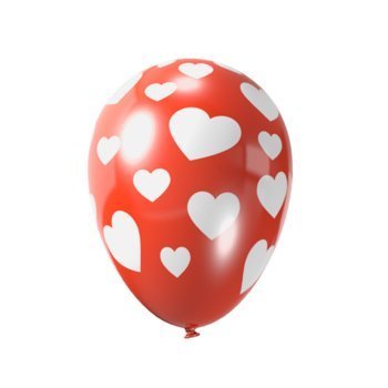 Balony z nadrukiem serca 5szt.