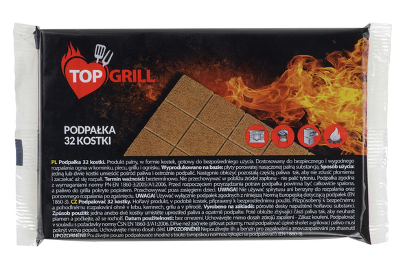 Top Grill Podpałka do grilla szara