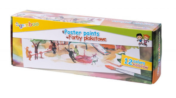Gimboo Farby plakatowe 12 kolorów
