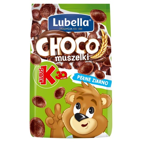 Lubella Choco muszelki Zbożowe muszelki o smaku czekoladowym 250 g