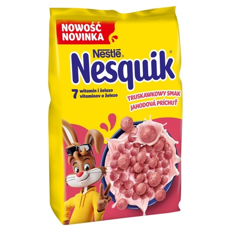 Nestlé Nesquik Zbożowe kuleczki truskawkowy smak 450 g