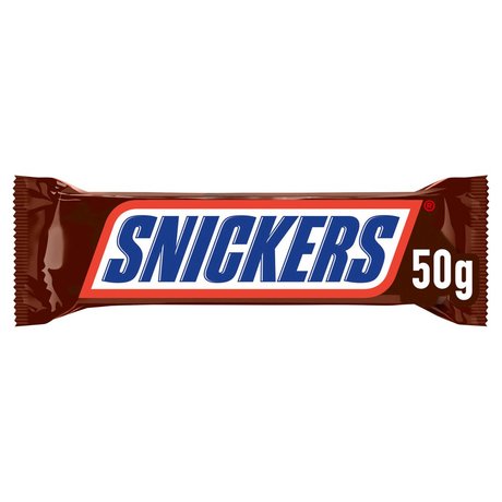 Snickers Nugatowe nadzienie ze świeżo prażonymi orzeszkami ziemnymi oblane karmelem i czekoladą 50 g