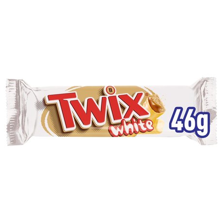Twix White Ciasteczka oblane karmelem i białą czekoladą 46 g (2 x 23 g)