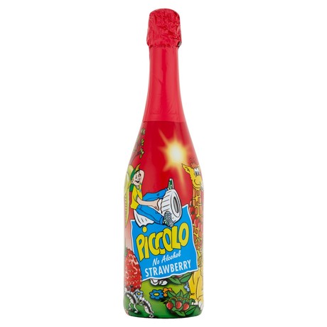 Piccolo Napój bezalkoholowy gazowany o smaku truskawkowym 750 ml