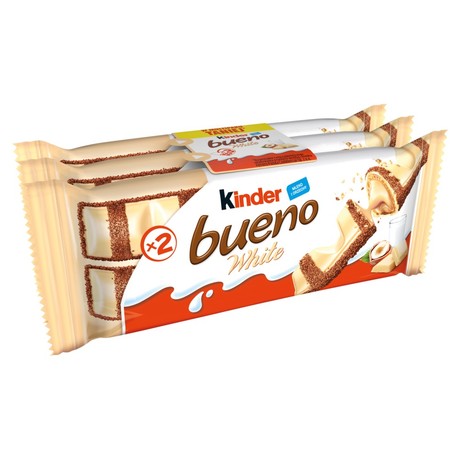 Kinder Bueno White Wafel pokryty białą czekoladą wypełniony nadzieniem 3 x 39 g