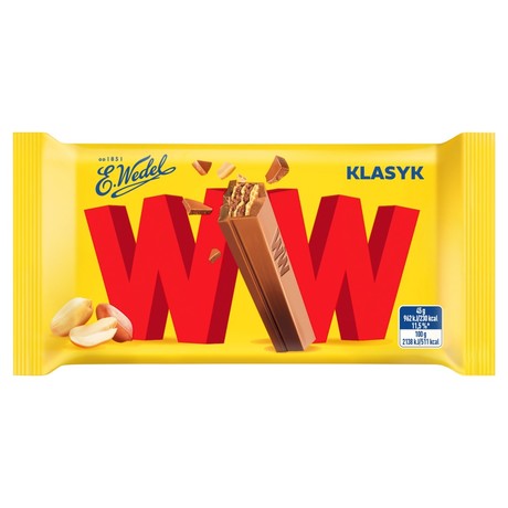 E. Wedel WW Wafelki mleczna czekolada & krem orzechowy 45 g