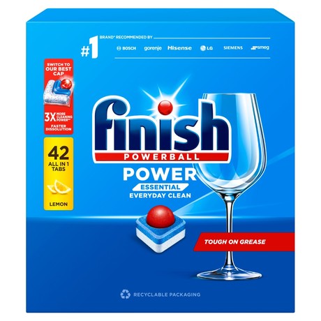Finish Power Lemon Tabletki do mycia naczyń w zmywarce 546 g (42 sztuki)
