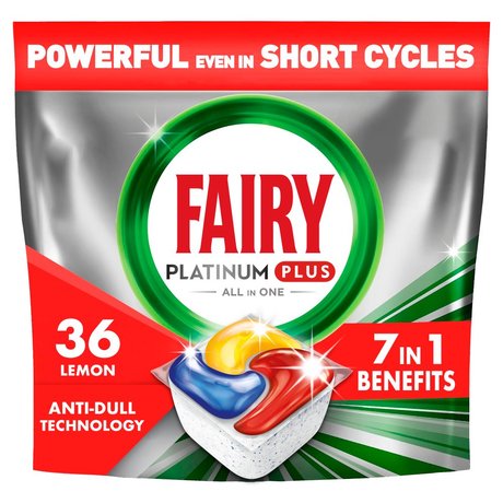 Fairy Platinum Plus Cytryna Tabletki do zmywarki All In One, 36 tabletek
