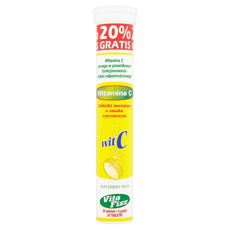 Vita Fizz Witamina C Tabletki musujące Suplement diety 96 g (24 tabletki)