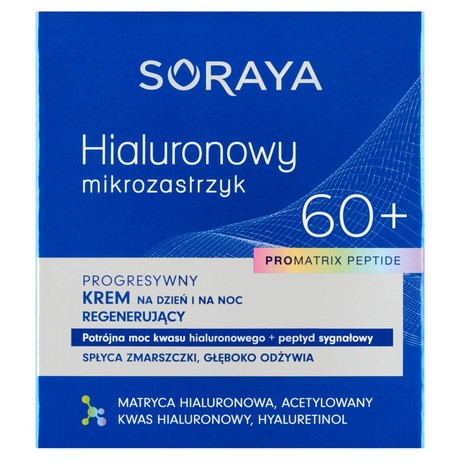 Soraya Hialuronowy Mikrozastrzyk Progresywny krem na dzień i na noc regenerujący 60+ 50 ml