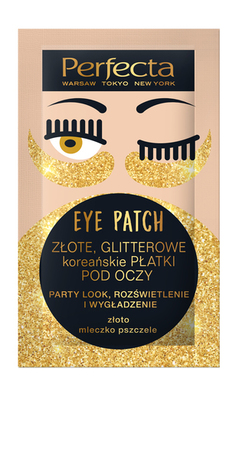 Perfecta Płatki pod oczy złote glitterowe