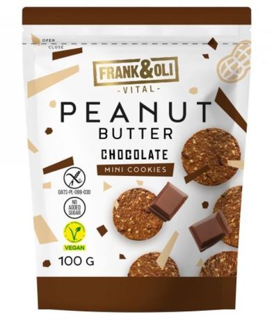 Frank&Oli Ciastka mini peanut butter czekolada 100g