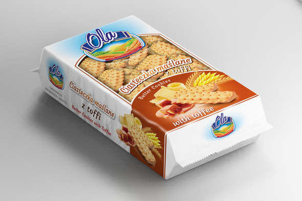 Ciastka maślane w polewie toffi 500g