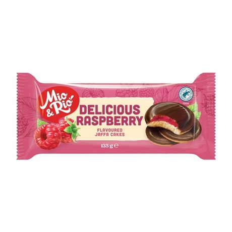 Mio&Rio Biszkopty z galaretką malinowe 135g